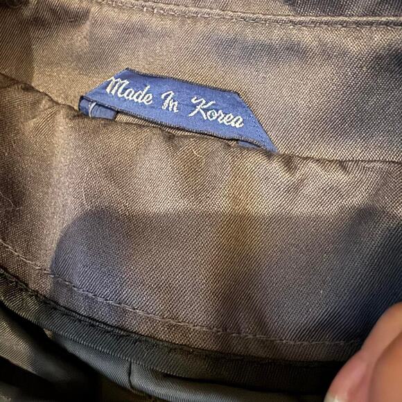 Vintage Korean Made Trench Coat  Mens Size L The Matrix Style Coat - Picture 2 of 8